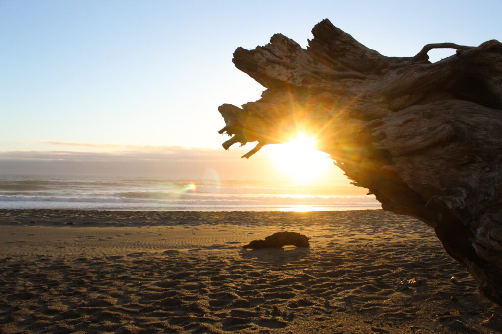 Lincoln City Oregon at Sunset on the beach